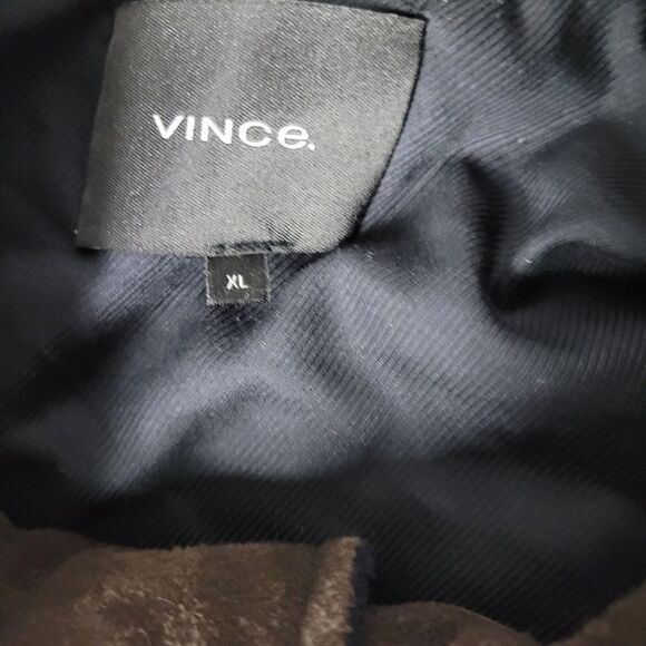 Vince Men's Field Jacket Size XL  Suede Trim Blue Navy - Picture 7 of 16